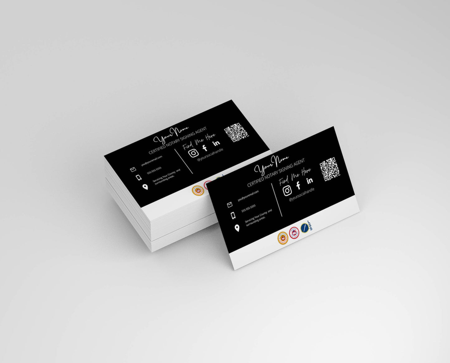 Notary Business Card Template