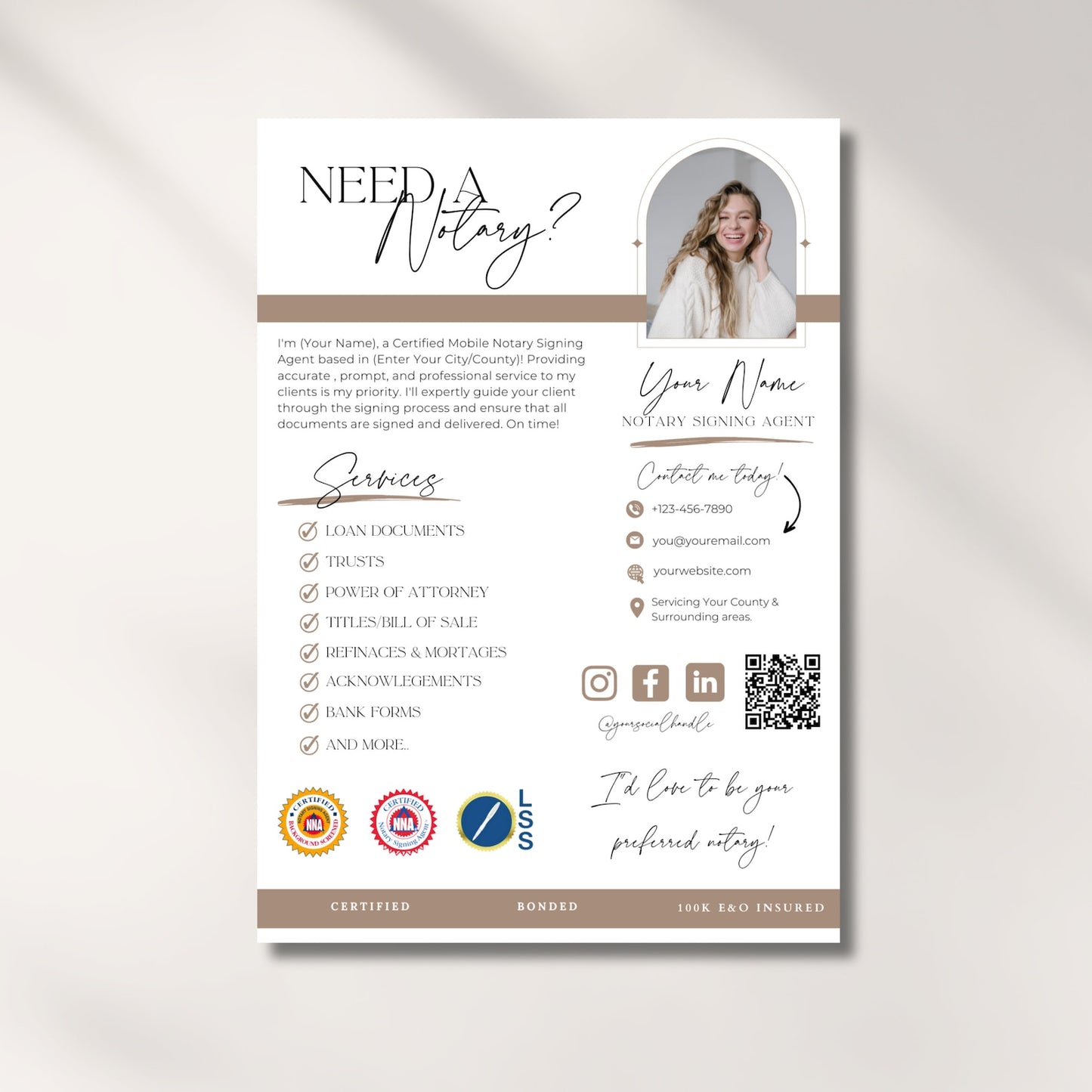 Notary Bundle, Notary Branding Bundle, Notary Flyer Templates, Notary Canva Templates, Notary Marketing Templates, Loan Signing Agent